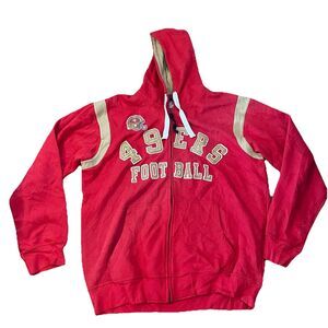 San Francisco 49ers Hoodie Mens XL Red NFL Football Zip Sweatshirt